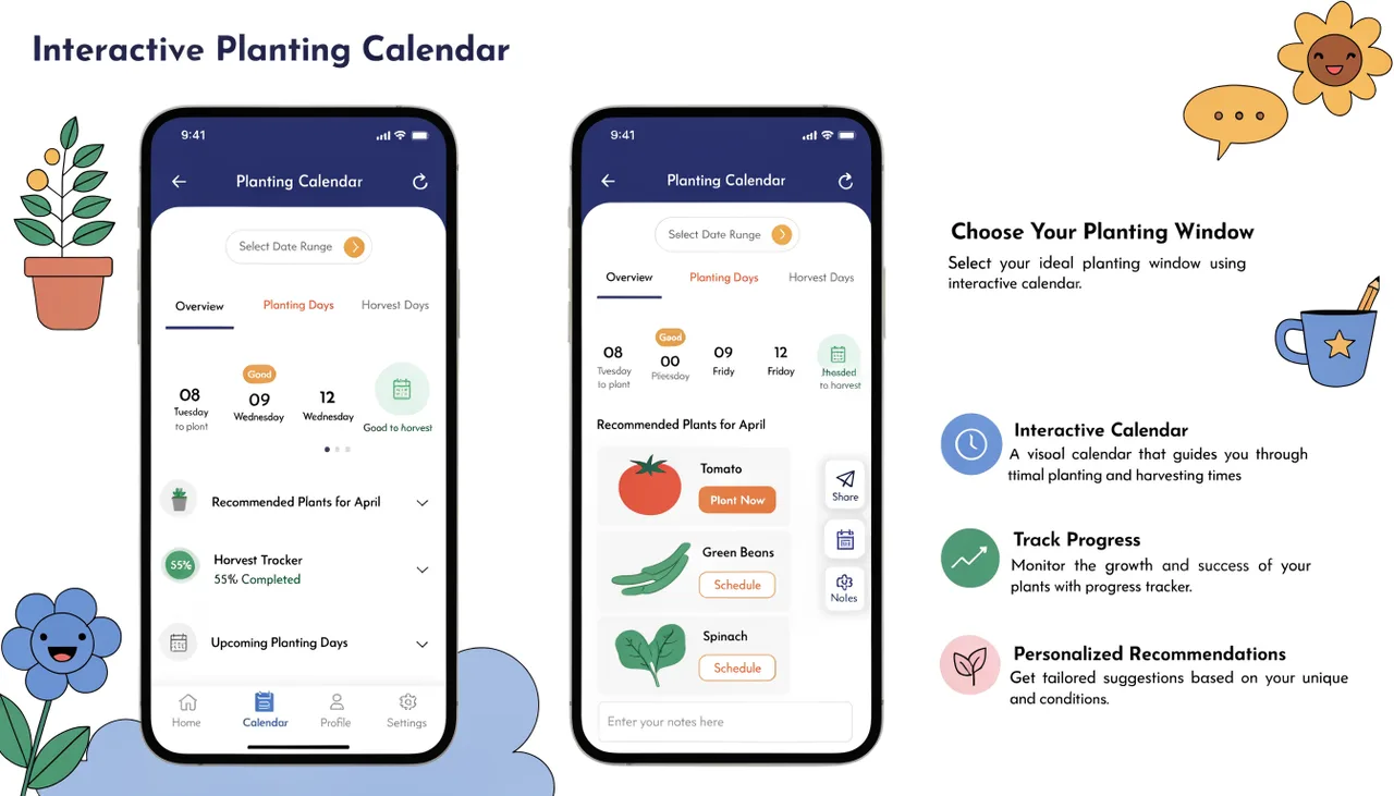 Interactive Planting Calendar — Personalised Sowing Dates for 26 Crops